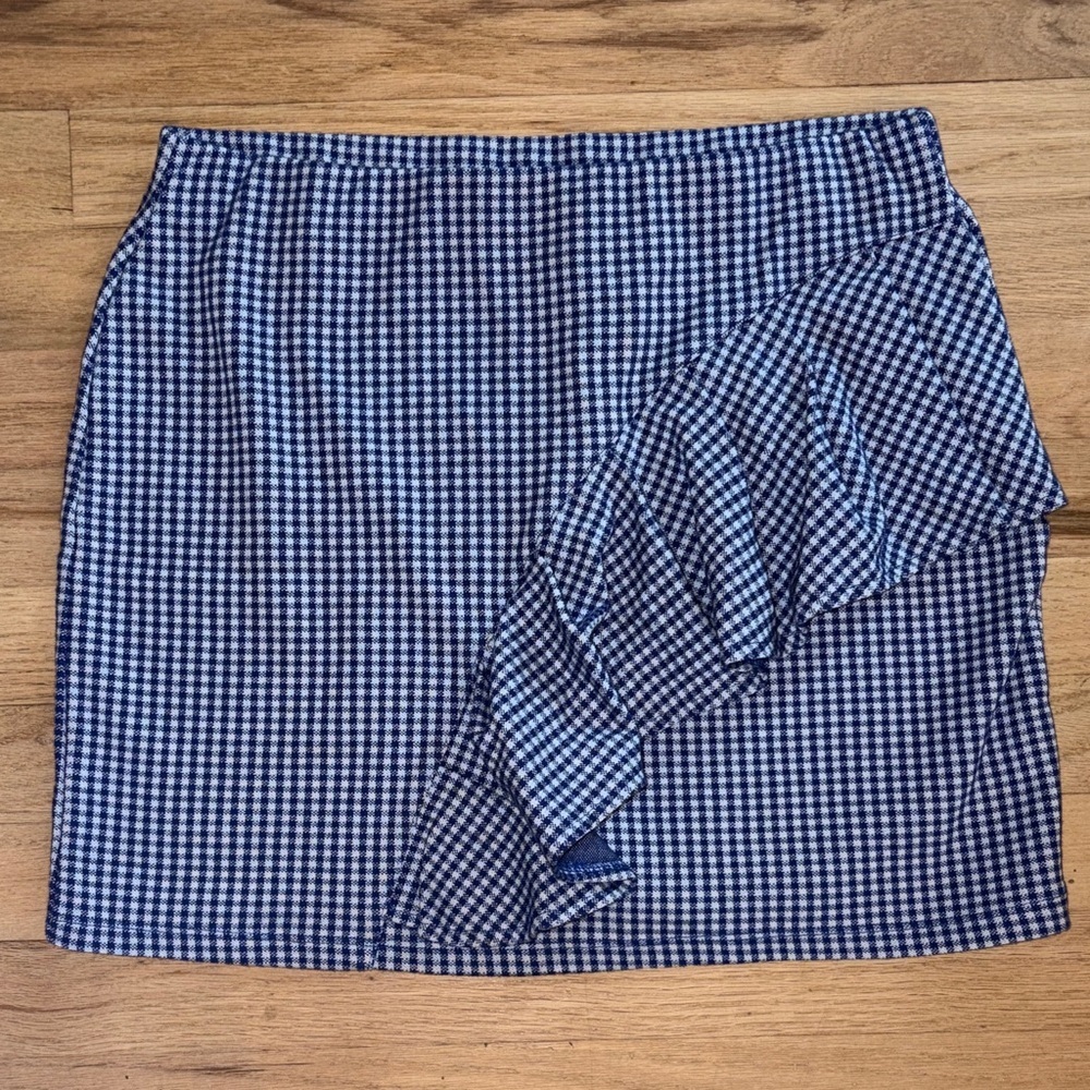 Topshop Blue Gingham Women's Skirt